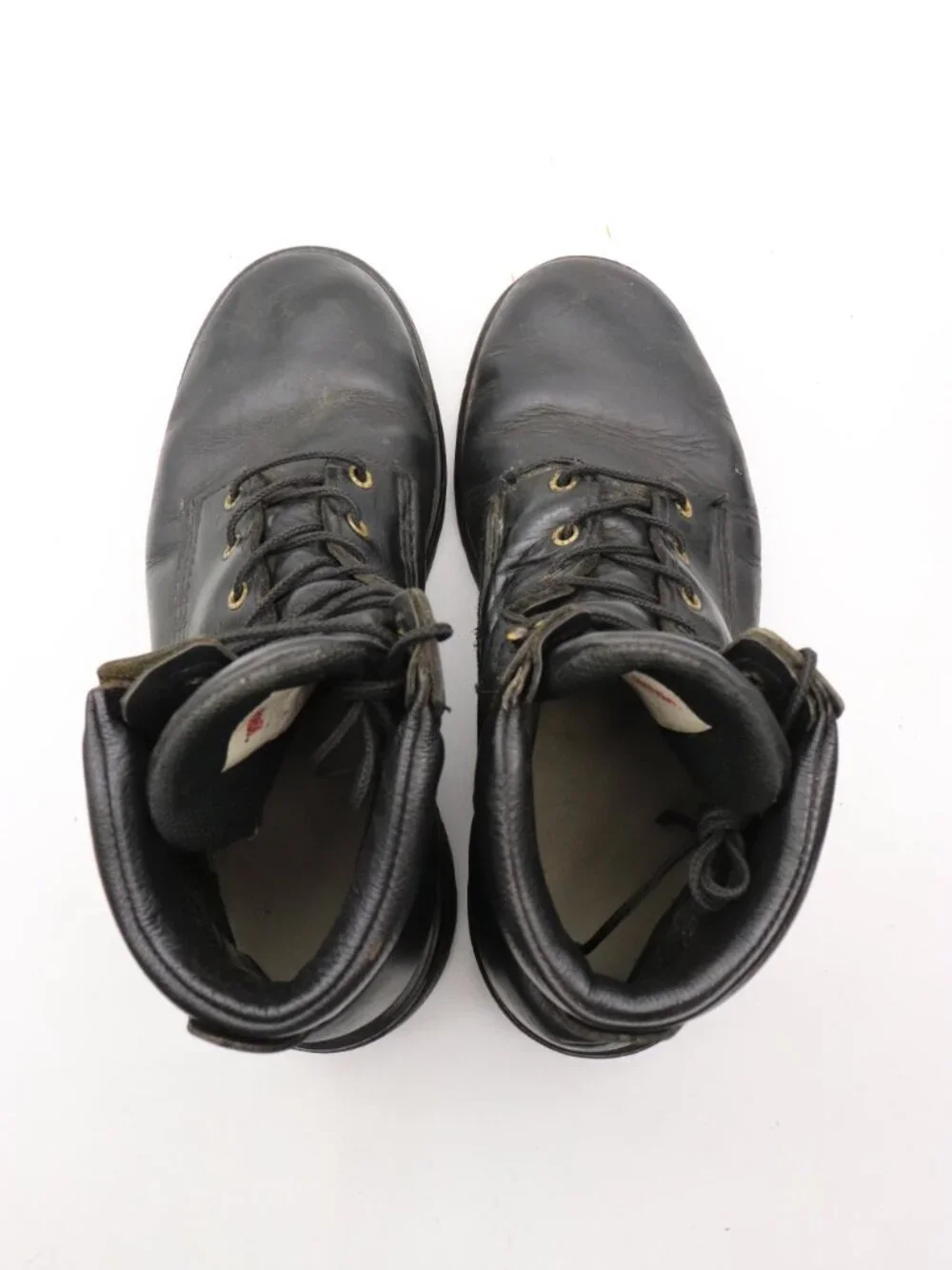 Red Wing 607 Men's Size 10.5 D SuperSoles Black Leather Work Boots USA Biker